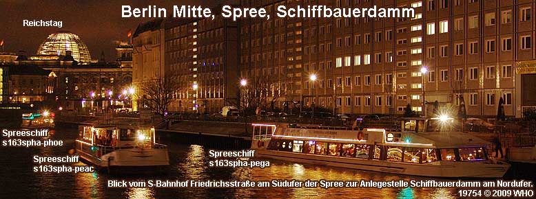Berlin Mitte, Spree, Reichstag und Schiffbauerdamm. Blick vom S-Bahnhof Friedrichsstra�e.
