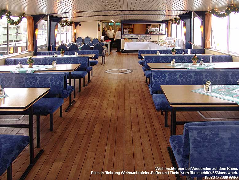 Weihnachtsfeier bei Wiesbaden auf dem Rhein auf dem Rheinschiff s653luec-wsch.