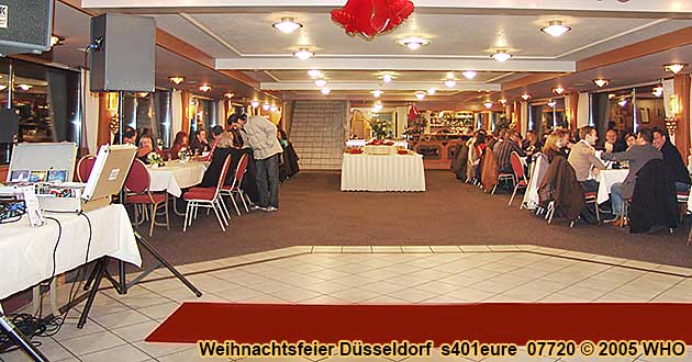 Betriebsweihnachtsfeier Weihnachtsfeier bei Köln, Leverkusen-Wiesdorf, Monheim, Neuss, Düsseldorf, Krefeld-Uerdingen am Rhein.